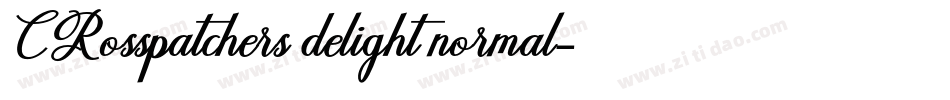 CRosspatchers delight normal字体转换